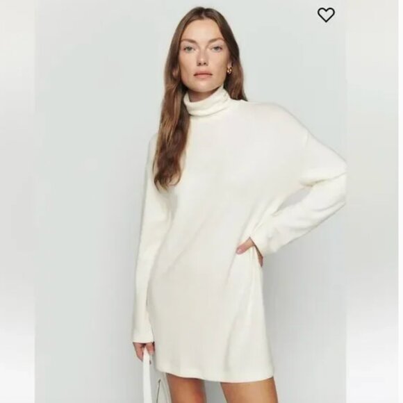 Reformation Aspen Cream Fior Di Latte Knit Mini Sweater Dress NWOT - Picture 3 of 9